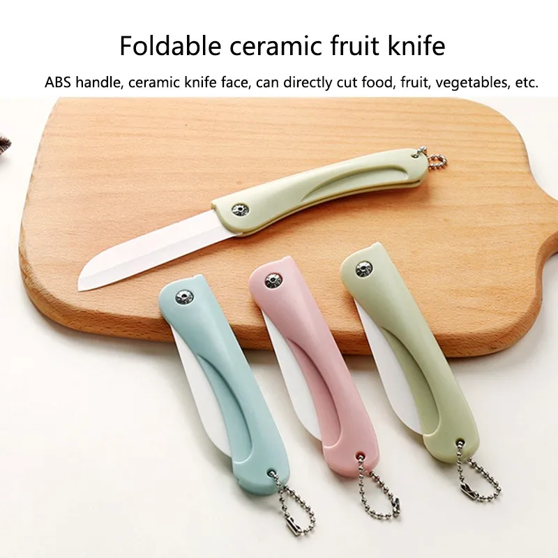 Nueva Cerámica plegable cuchillo de bolsillo Mini portátil plegable fruta cuchillo cortador de Práctica de Camping al aire libre de mano herramientas Nueva Cerámica plegable cuchillo de bolsillo Mini portátil plegable fruta cuchillo cortador de Práctica de Camping al aire libre de mano herramientas