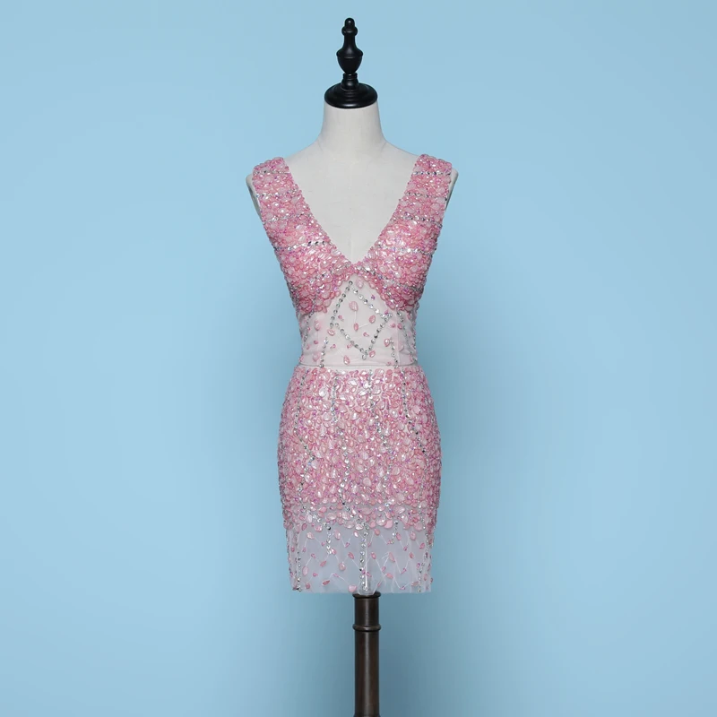 Женский комплект из жилета и юбки 2 цвета стразы на сетчатой основе для ночного
