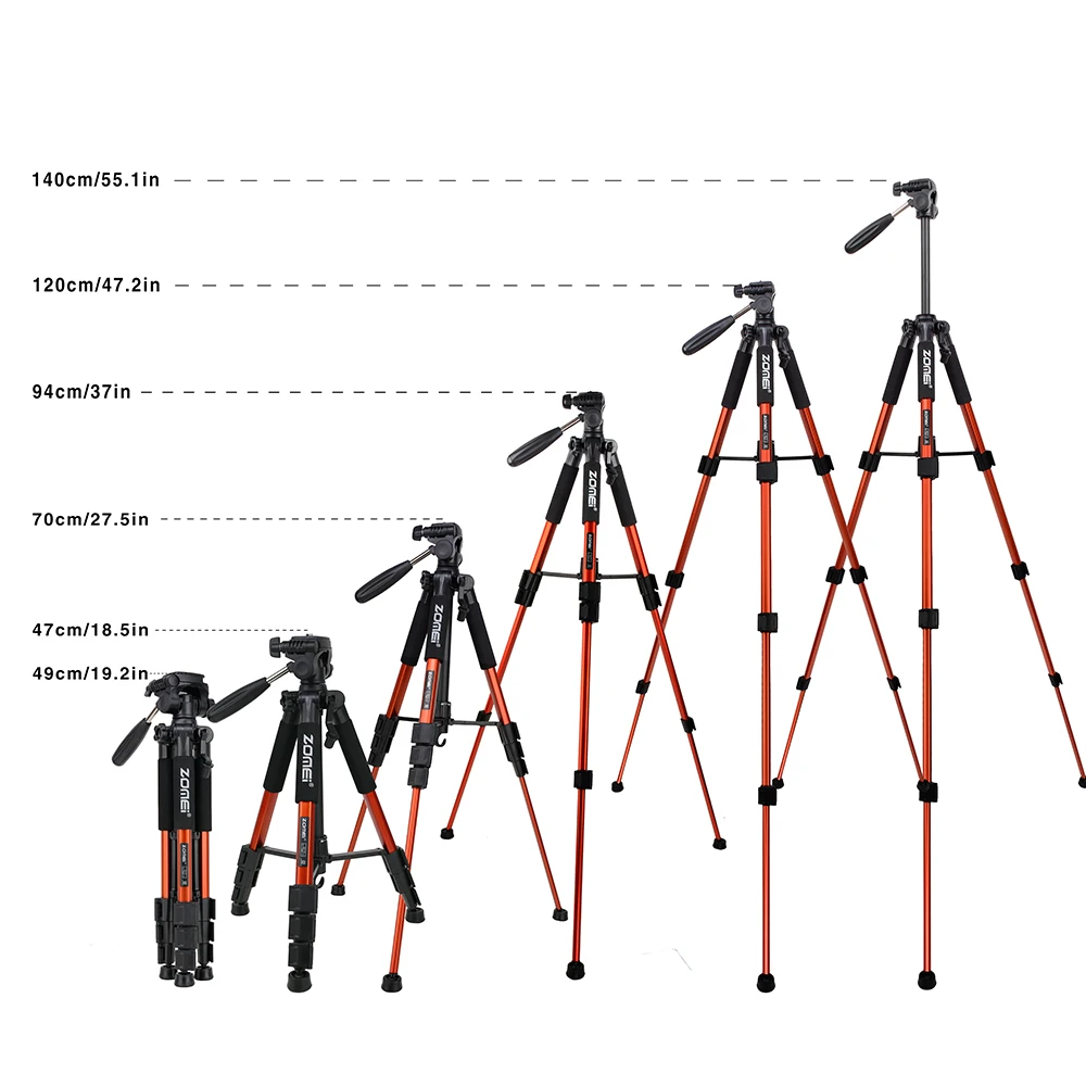 ZOMEI Q111 легкий портативный штатив для путешествий 5 цветов с быстросъемной пластиной/сумкой для Canon Nikon sony DSLR