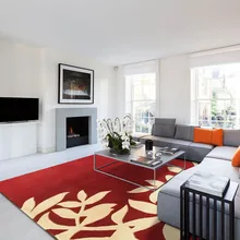 ALITEXTILEBTOC гостиная спальня скольжения Акрил Прямоугольник Tapete ручной резной Принять настройку с красной подошвой золотой цветок