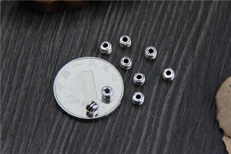 20 шт винтажные серебряные бусины 925 пробы, DIY браслет ожерелье браслет разделитель бусины для изготовления ювелирных изделий XA0558