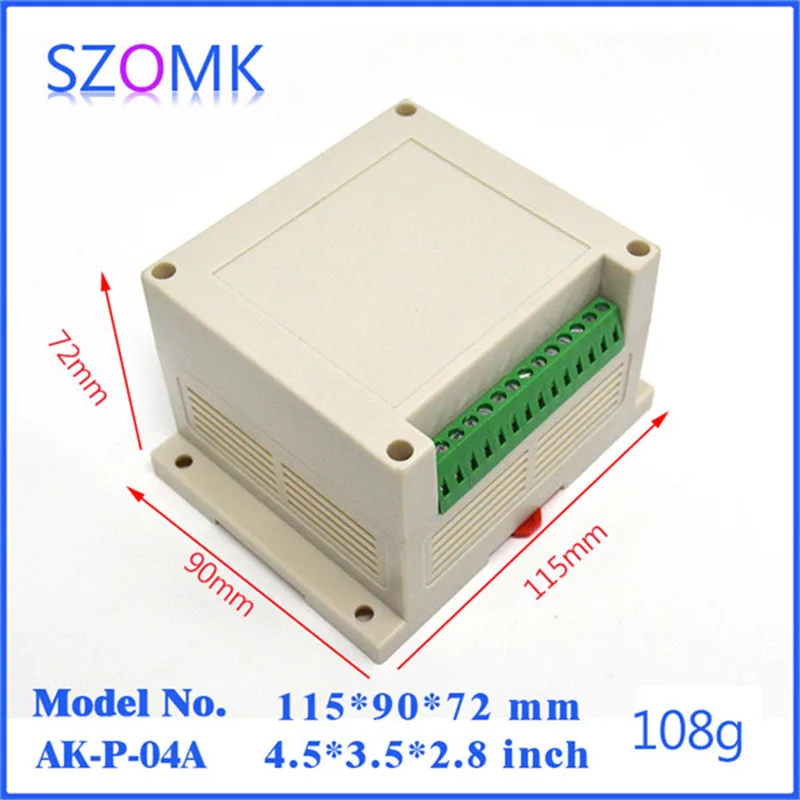 

plastic box case electronic project box for Diy housing (1 pcs) 115*90*72mm din rail enclosure control box distrubition box