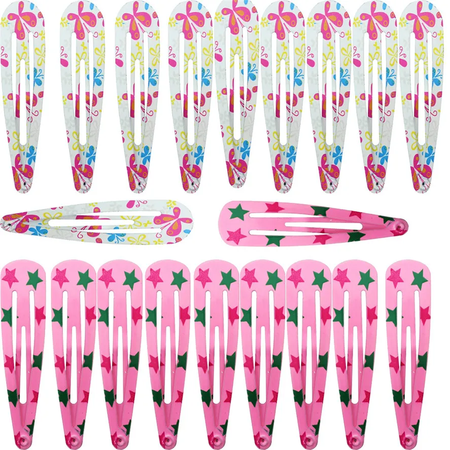 

New Hair Care Tool 10PCS/20PCS Hair Clip Children Hair Clips BB Water Drop Clips 5CM Printing 0524#30