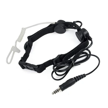 

Throat Mic Air Tube Earpiece Match U94 / Peltor Ptt For Baofeng Uv-5R Tyt Th-Uv8000D Retevis H777 Walkie Talkie