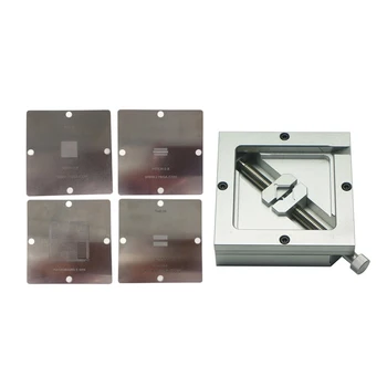 4PCS 90*90mm PS4 BGA Heating Stencils + 90mm BGA Reballing Station Jigs kit jigs