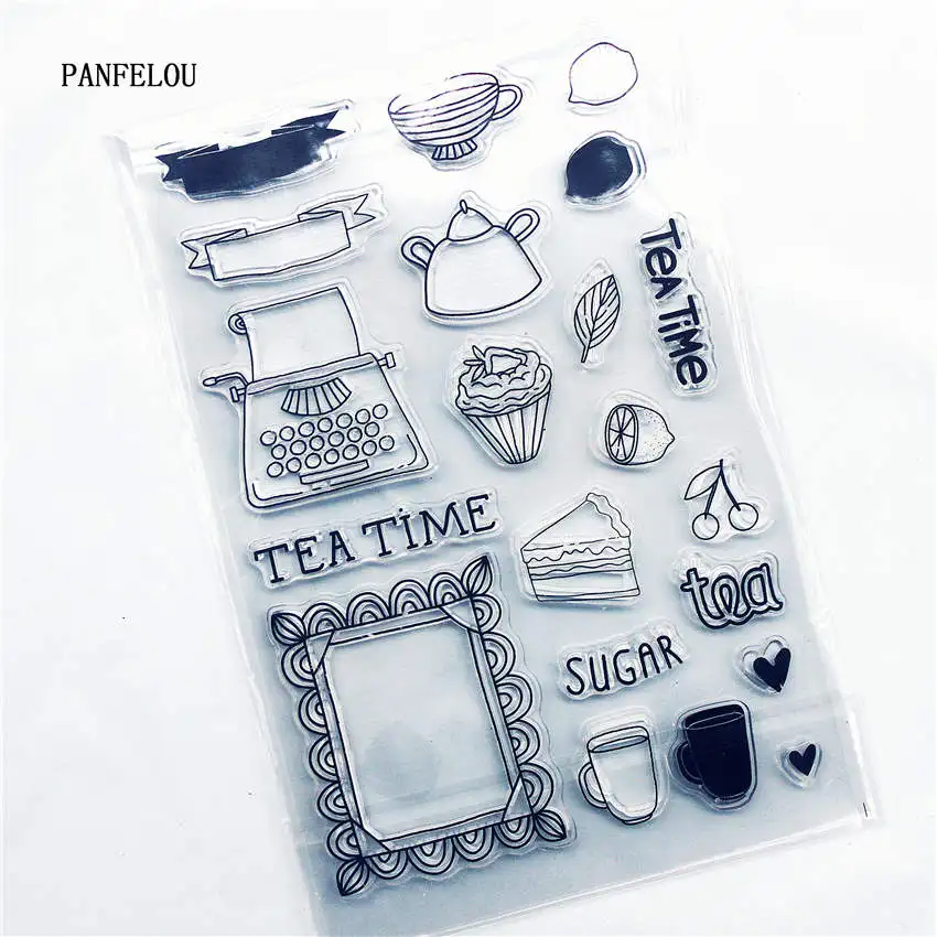 PANFELOU чайный набор прозрачный силиконовый штамп/печать для скрапбукинга