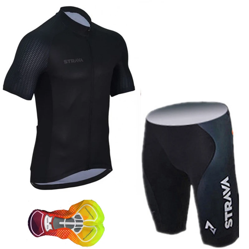 

2019 Strava Cycling jersey Men kit Bike Clothing Quick-dry Bicycle Wear/Short Sleeve cycle clothes Sets Ropa Ciclismo Uniformes