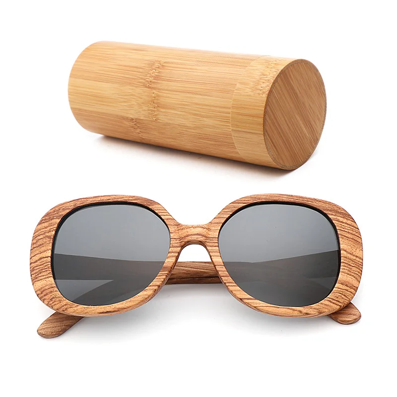 bamboo box Модные солнечные очки с поляризованной древесиной для женщин ручной работы из натуральных материалов очки в форме бабочки анти-УФ Gafas de sol - Цвет линз: bamboo box