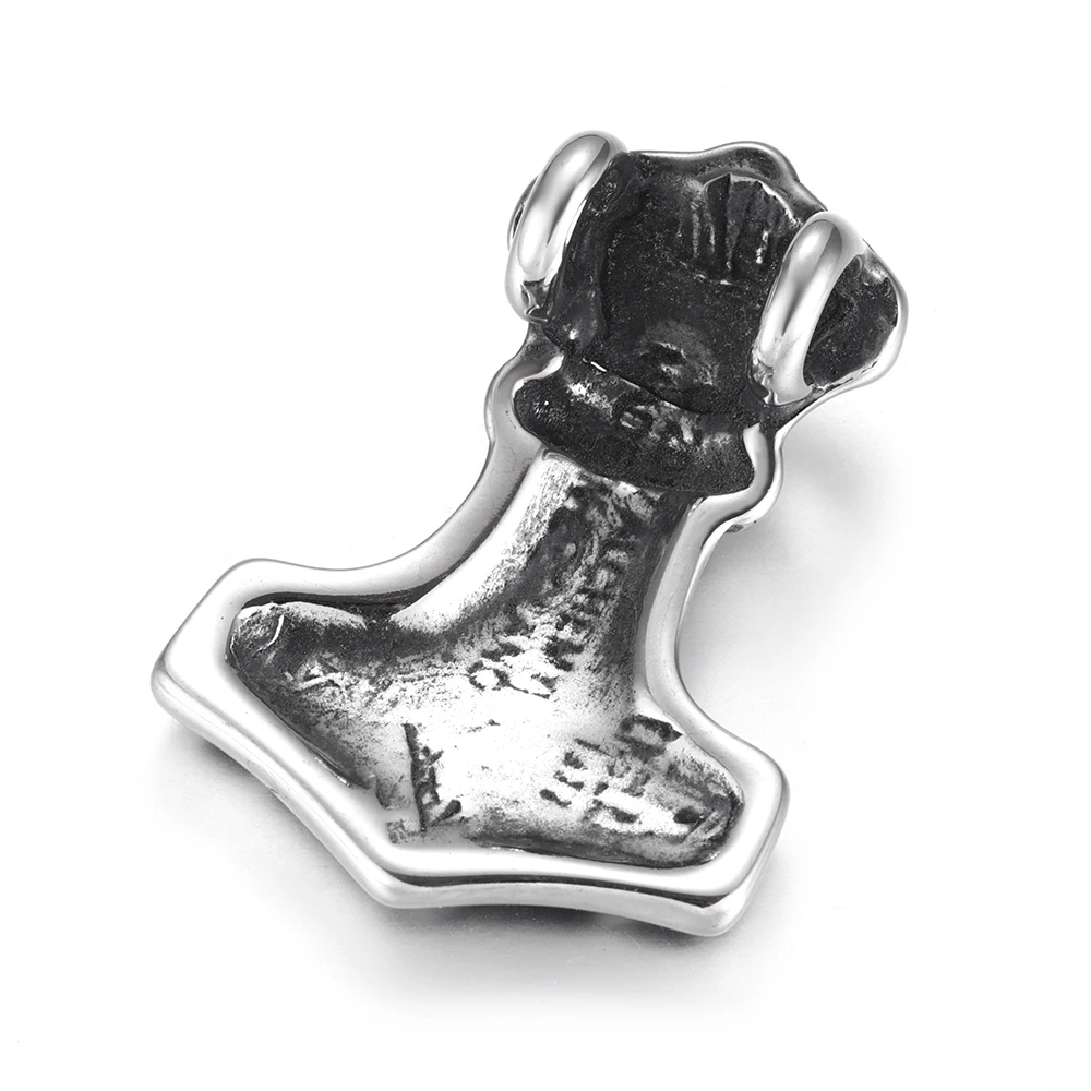 Нержавеющая сталь Viking Thor Hammer подвеска отверстие 6 мм для ожерелья DIY Аксессуары фурнитура для изготовления ювелирных изделий для мужчин топор Шарм поставки