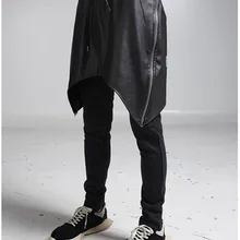 27-44 новая мужская одежда GD стилист волос Модный повседневный PU сшивание металл молния мотня брюки плюс размер певица костюмы