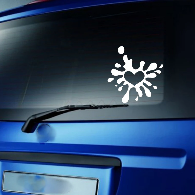 

15*14.7cm Love Mud Heart Sticker Decal Truck Car Window 4x4 Bogger Funny Beauty Fashion Creative Vinyl Decor Decals