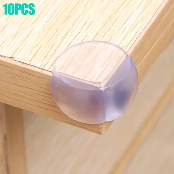 

10pcs Round PVC Desk Table Edge Corner Safety Protector Sticker Pad Anti Crash for Toddler Baby BM88