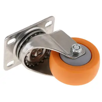 

Alloy 720 Degree Rotation Heavy Duty Trolley Furniture Caster Wheel Pulley Block with Brake Stem
