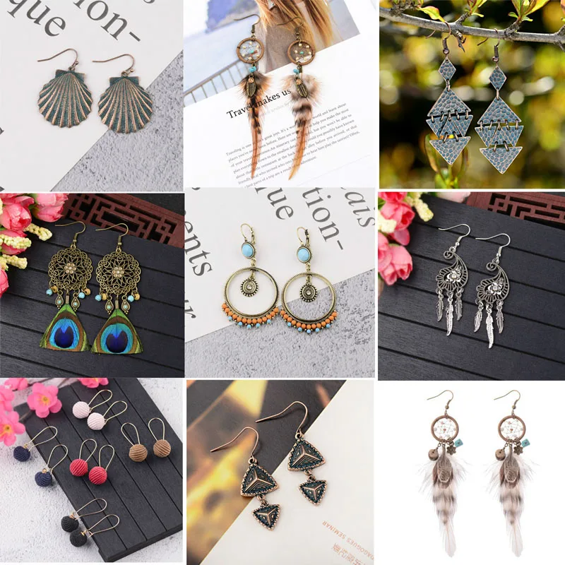 

17 Style Boho Earings Earrings For Women Long Tassels Earing Ethnic Woman Earring Ornaments