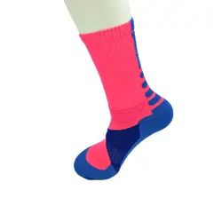 Для мужчин Для женщин розовый синий баскетбольные Носки спортивные унисекс восхождение бег носки полотенца Бесплатная Размеры для