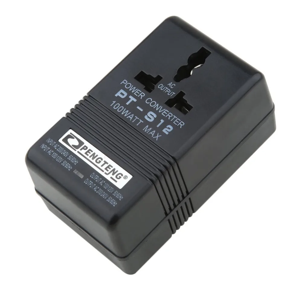 

100W 60Hz Car Power Converter Adapter 110V/120V To 220V/240V Dual Voltage Converter Adapter