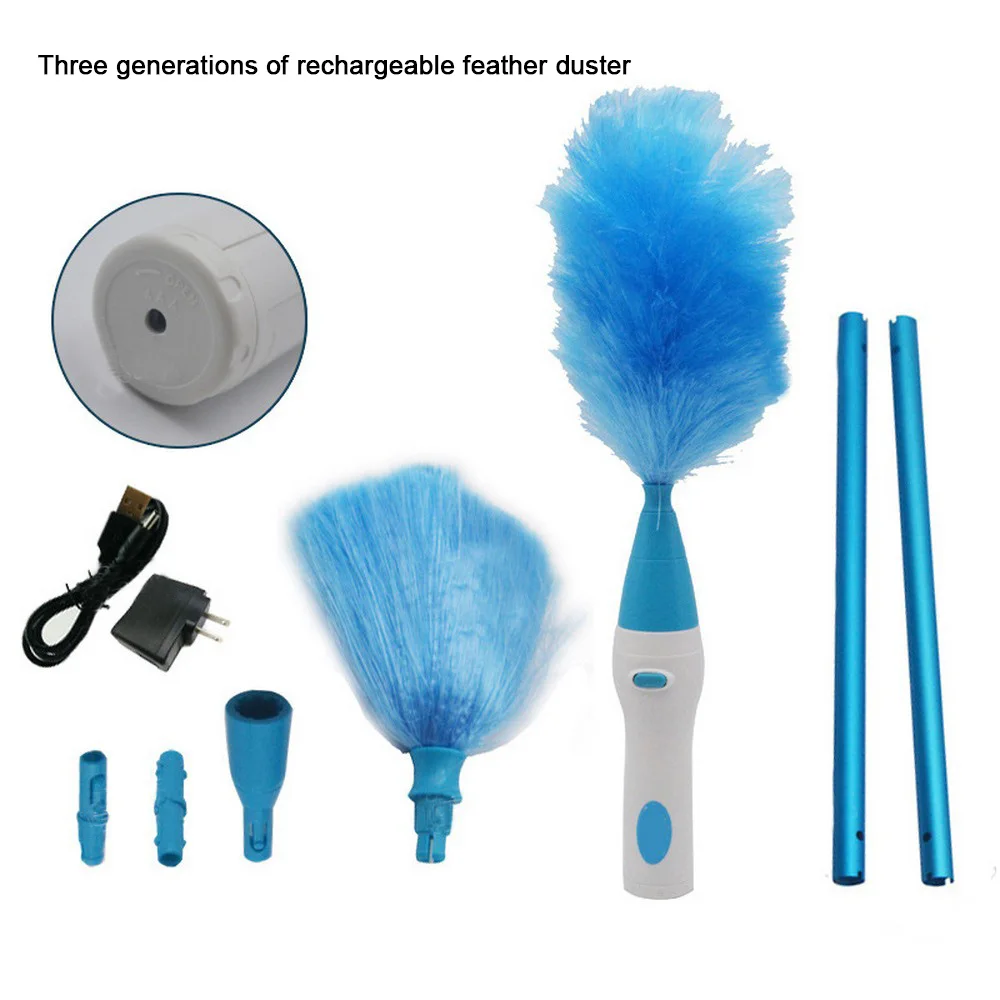 

Adjustable Electric Spring Duster Dirt Dust Brush Vacuum Cleaner Blinds Furniture Window Bookshelf Cleaning Tool Brush Charge