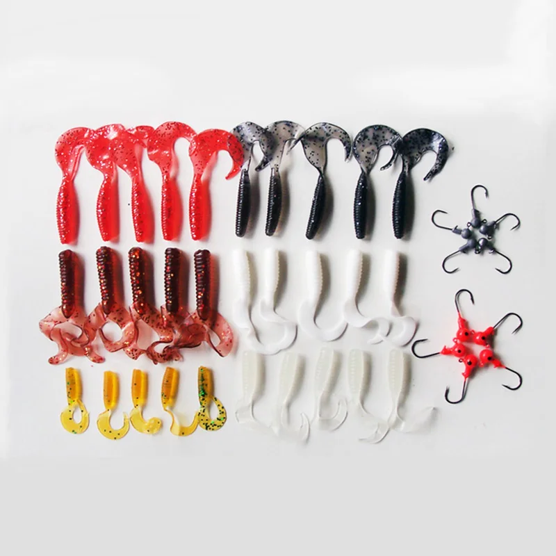 Мягкие рыболовные приманки силиконовые искусственные 40 шт./компл.|fishing lure|soft fishing
