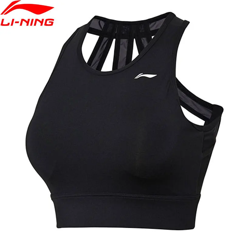 

LI-Ning Women Professional Sports Bra Medium Support Tight Fit Polyester Spandex LiNing Comfort Breathable Bras AUBN004 CJFM18