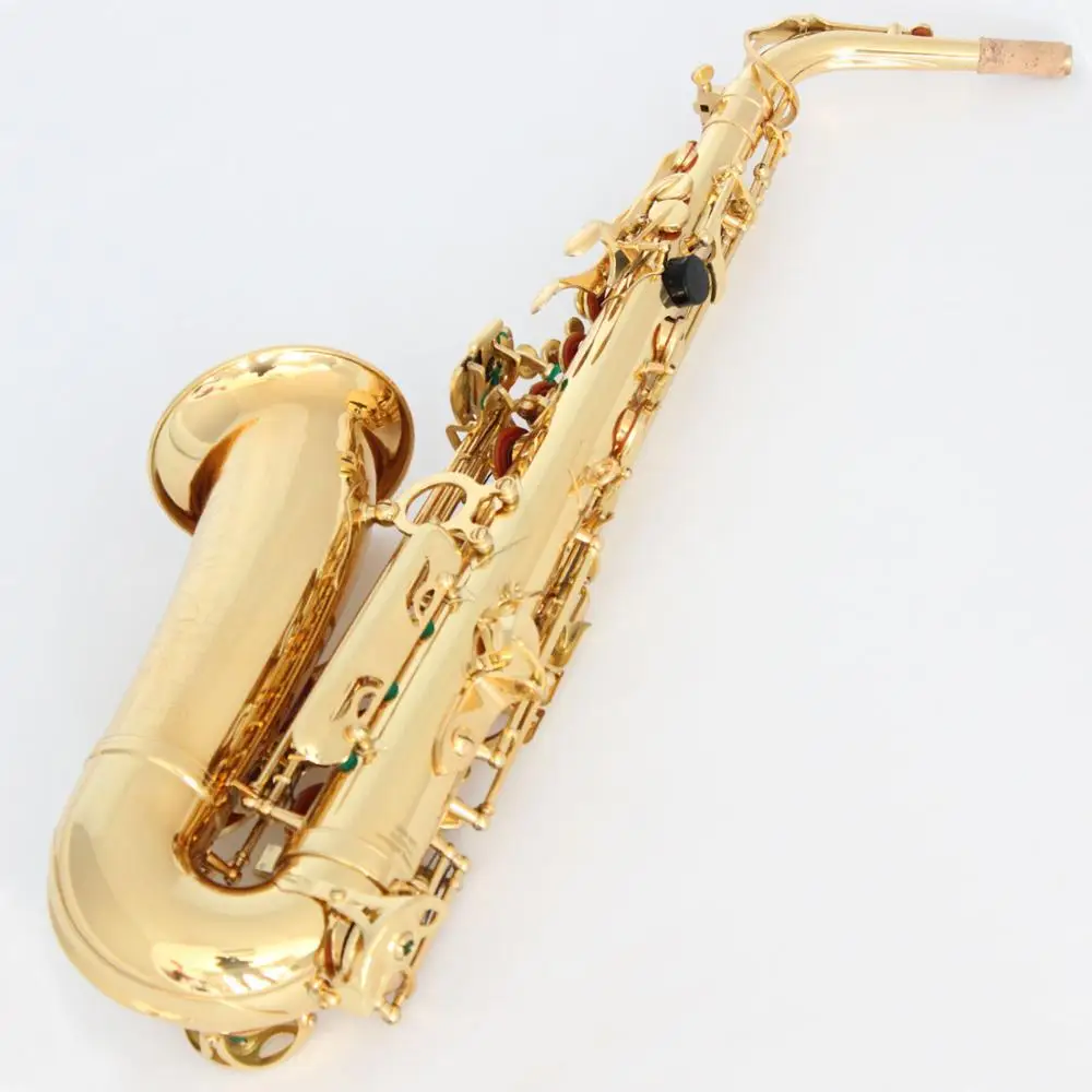 

New French Alto Saxophone 802 Gold Lacquer Intermediate Saxophone Alto SA80 II Musical Instruments Professional Included Case