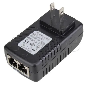 

24V 1A PoE Injector Power Ethernet Adapter For 12V 24V POE Devices US Plug