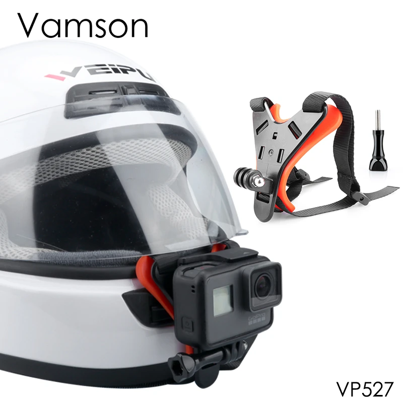 Vamson ため 7 6 5 フルフェイスヘルメット移動プロアクセサリーキットあごマウントホルダー Xiaomi 李オートバイヘルメット Vp527 Sports Camcorder Cases Aliexpress