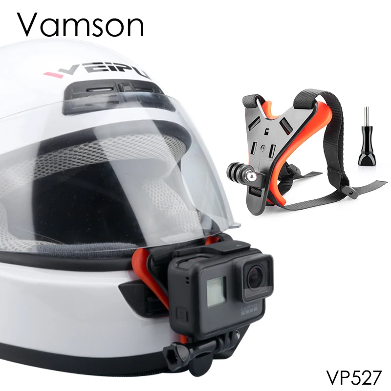 Vamson для Go Pro Hero 7 6 5 полный шлем Gopro аксессуары комплект подбородок держатель Xiaomi Yi
