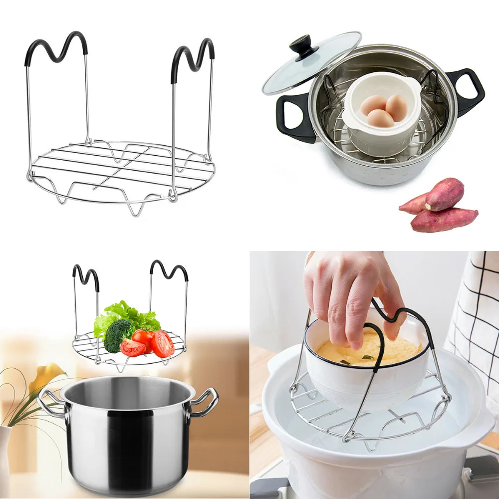 2019 New Stainless Steel Steamer Basket Rack Trivet Instant Pot