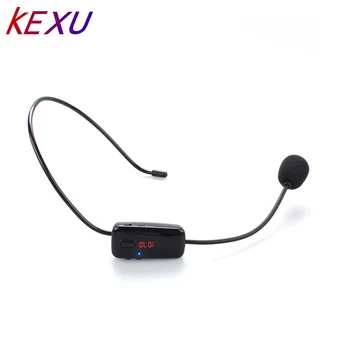 

Hands-free Wireless FM Condenser Microphone Headset Megaphone Radio Mic for Tour Guide Salesman Teacher Host Speaker Conference