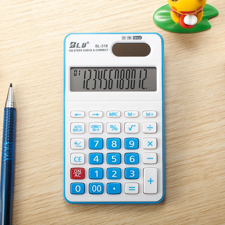 12 أرقام العرض المزدوج الطاقة مع 120 الخطوات الاختيار الصحيح حاسبة الحلوى اللون الشمسية Calculadora Cientifica مكتب Calcolatrice