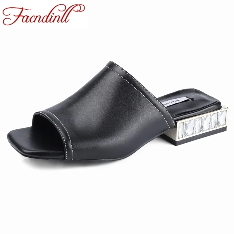 

FACNDINLL 2019 summer lady shoes black beige fashion casual crystal shoes woman simpl comfortable women sandals plus size 34-43