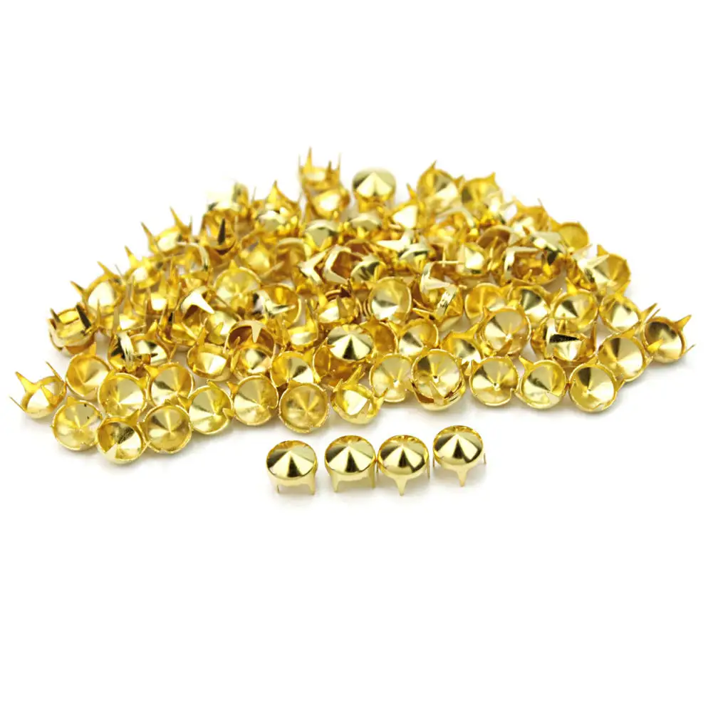 

100 Pcs/Lot DIY Cone Studs Punk Rock Copper Studs Nailheads For Leathercraft Clothes Shoes Bags Belts DIY Decoration Accessories