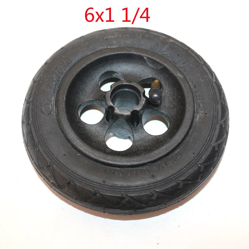 Электрический скутер 6 дюймов колеса мотоцикла 6x1 1/4 шины 150 мм Скутер надувание колеса алюминиевый пластик ступица внутренняя трубка - Цвет: wheel c size