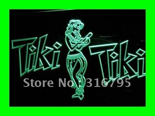 I224 открытый Tiki Bar Wajome Hula Dancer светодиодный неоновый светильник переключатель