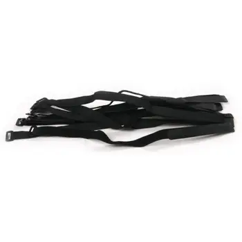 

Fixmee 100 pcs Hook Loop Reusable Cable Tie Down Straps cords Black 2CM X 45CM