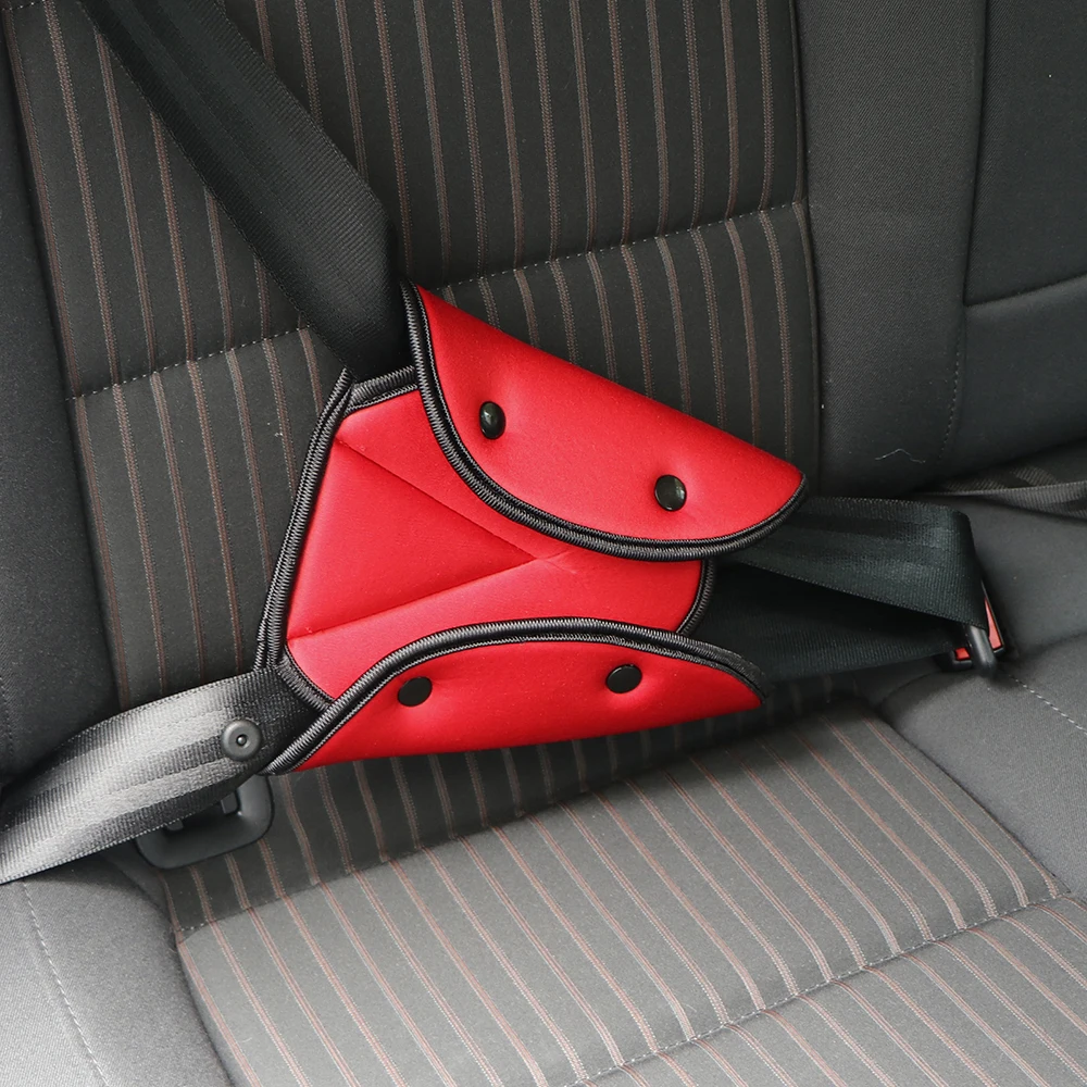 Детский автомобильный безопасный Чехол для ремня безопасности, мягкий Регулируемый треугольный ремень безопасности, фиксаторы для защиты детей, ремни для защиты шеи