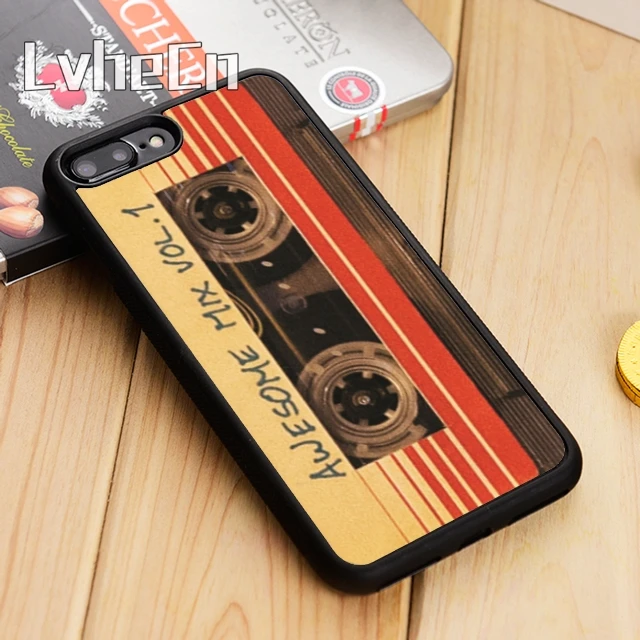 

LvheCn Awesome Mix Vol 1 compact cassette tap Phone Case Cover For iPhone 5 5s SE 6 6s 7 8 X Galaxy S6 S7 edge S8 S9 plus