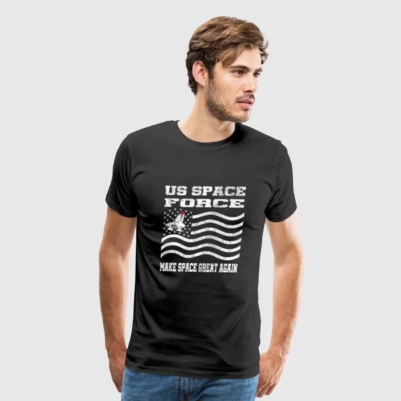 Trump Space Force T-Shirt American Flag Space Force Cool Political T shirt USA