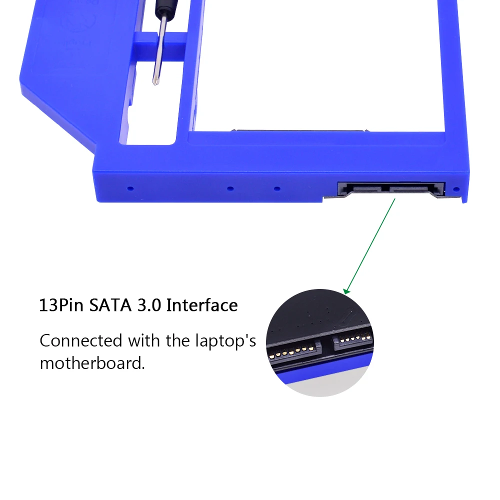 CHIPAL Универсальный SATA 2nd HDD Caddy 12 7 мм для 2 5 'ƈ ТБ HD коробка SSD чехол Корпус адаптер