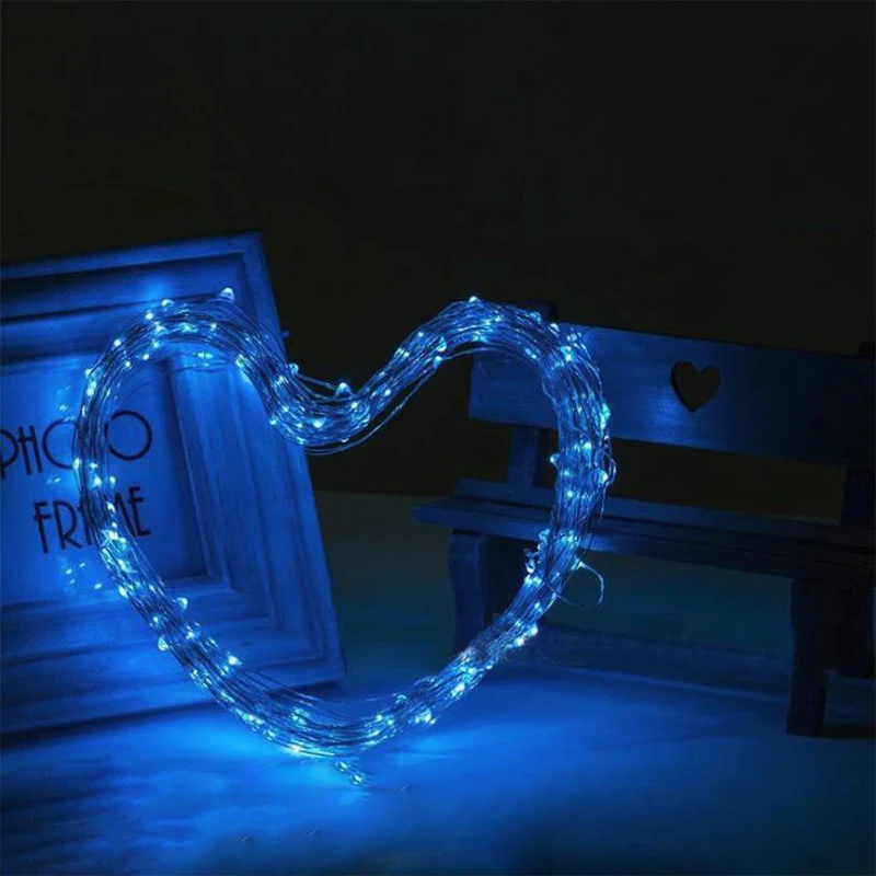 BTgeuse 2/5/10M Blue LED Copper String Lights for Holiday Lighting for Wedding Party Garland Fairy Christmas Tree Decoration BTgeuse 2/5/10M Blue LED Copper String Lights for Holiday Lighting for Wedding Party Garland Fairy Christmas Tree Decoration