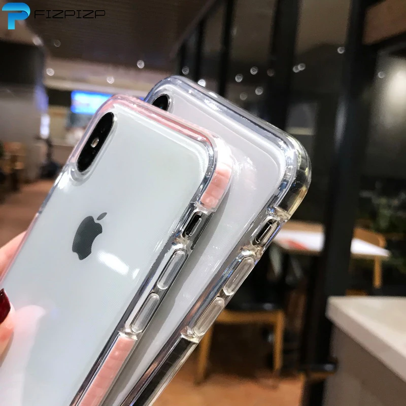 

Armor Double Colors Case For iPhone XS Max XR X 7 8 6 6s Plus Cases Shockproof Silicone Rubber Gel Soft TPU 7Plus 8Plus Cover
