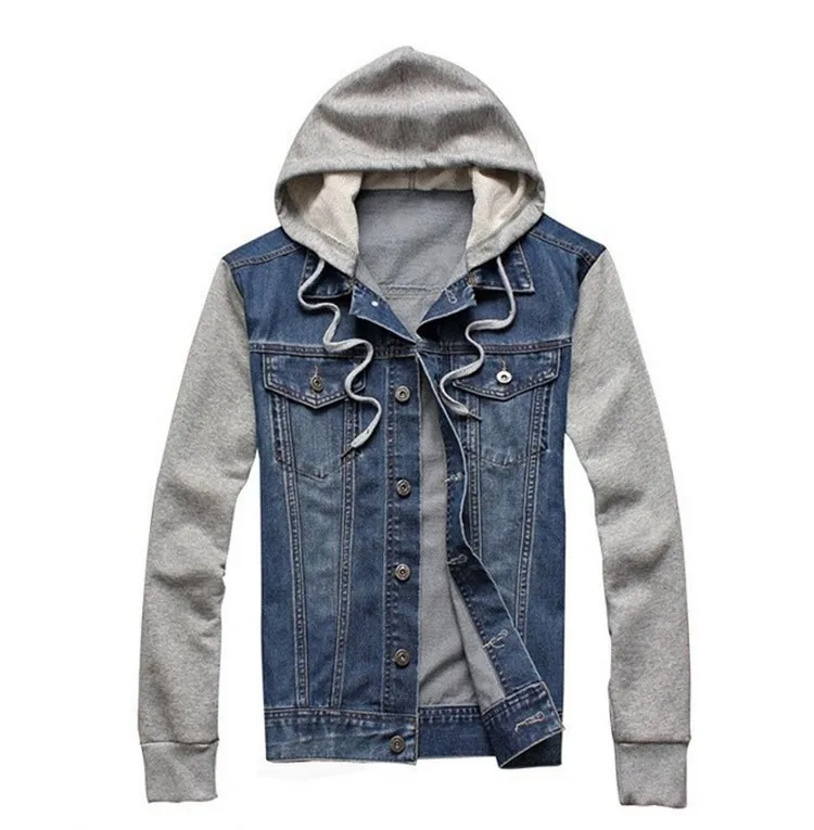 Denim Jacket men hooded sportswear Outdoors Casual fashion Jeans Jackets Hoodies Cowboy Mens Jacket and Coat Plus Size 4XL 5XL (4)