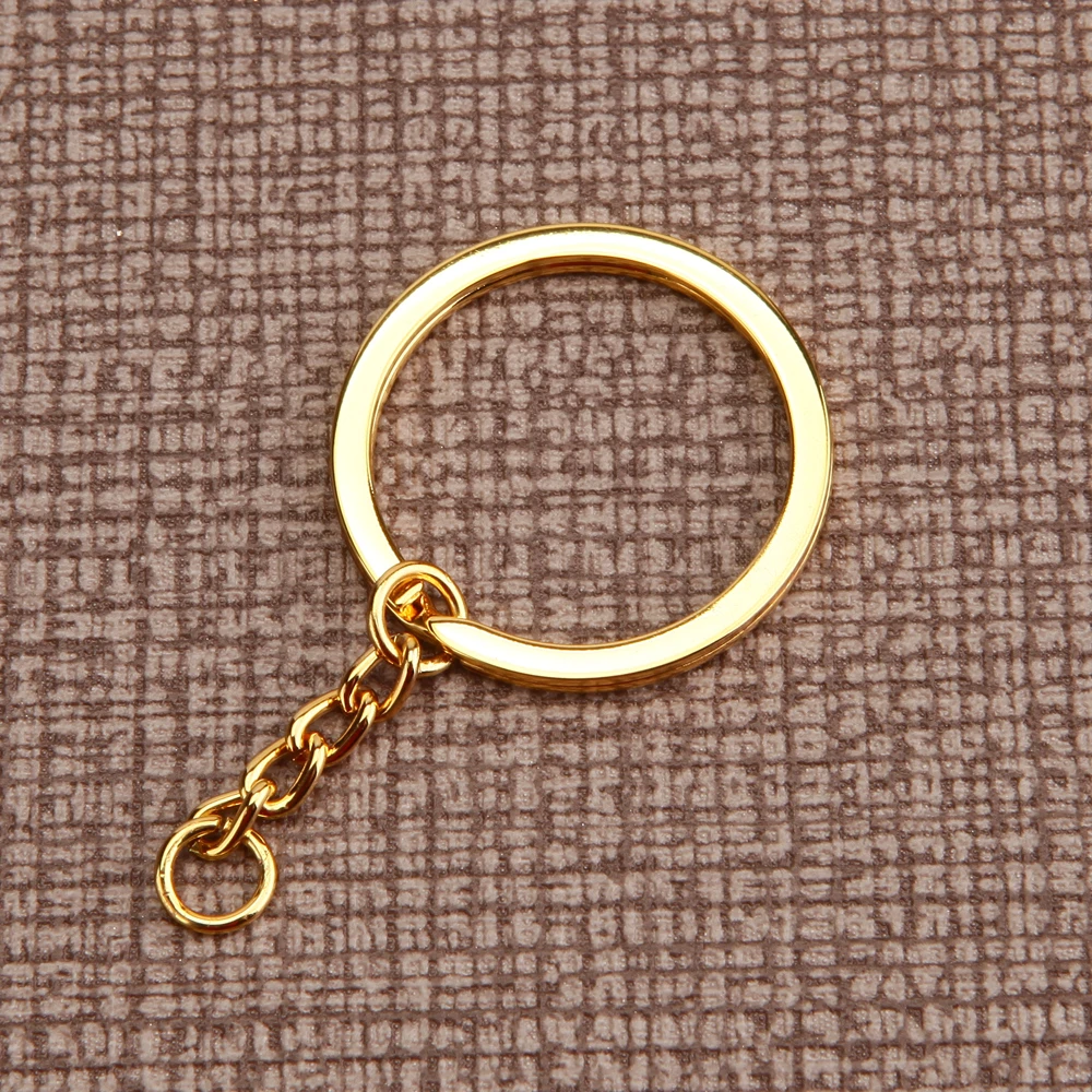 iron Key Ring findings Key Chain art Link loop hook Chain double Split