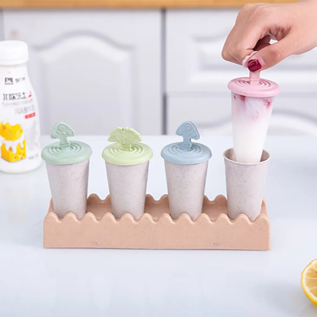 

Frozen Ice Cream Cube Mold Juice Ice Lolly Popsicle Maker Mould Summer DIY Creative Reusable Candy Bar Kitchen Accessories