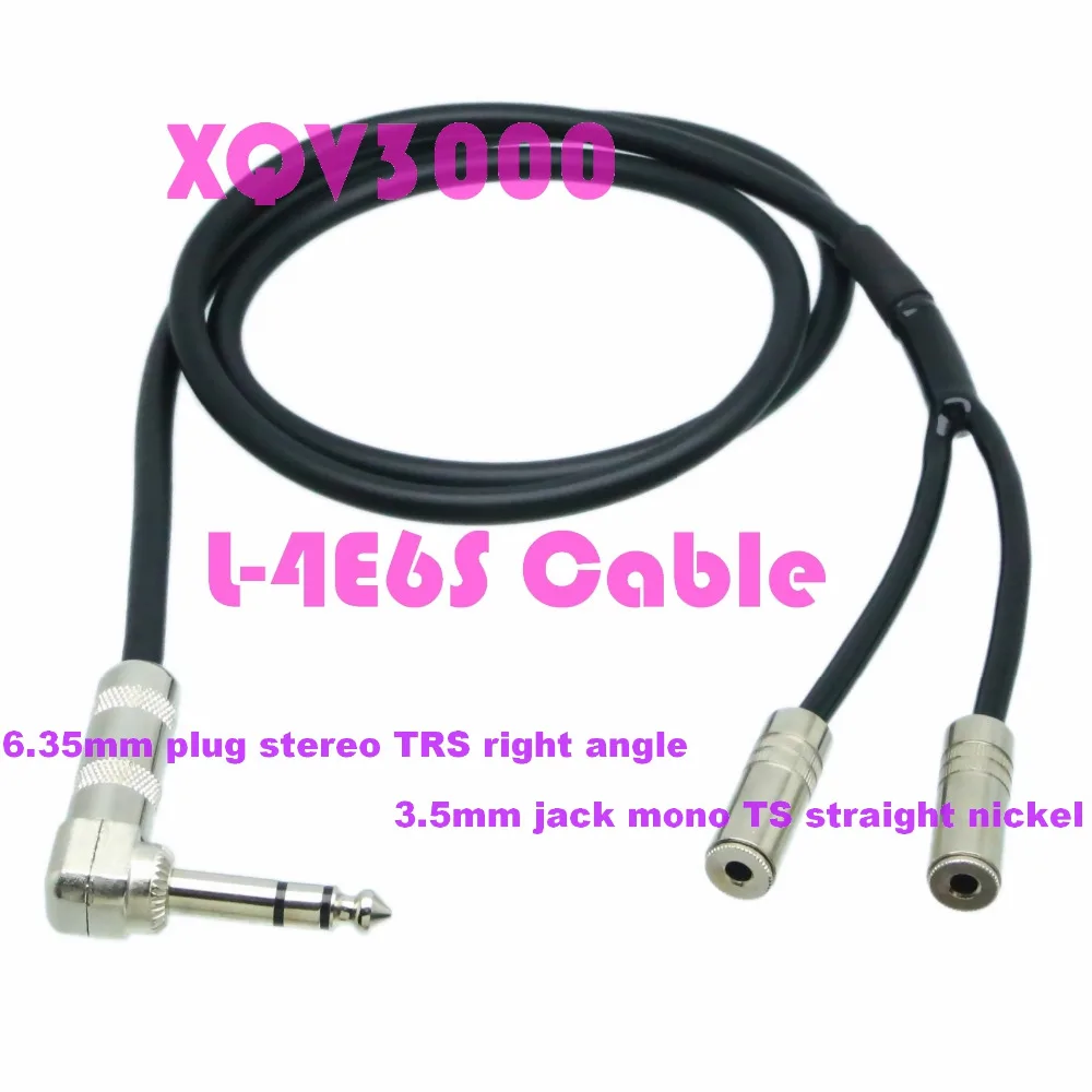 PRO signal 3.5mm plug stereo TRS to 2x DIY Cable 6.35mm mono TS RCA male L-4E6S