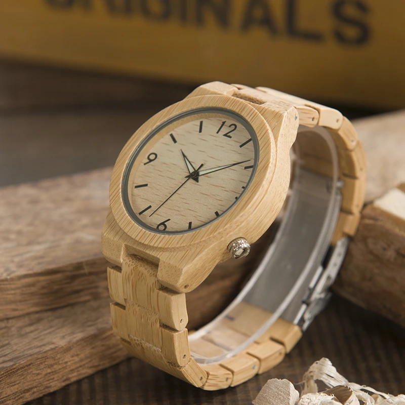 BOBO BIRD Bamboo Wood Men Watches Relogio Masculino Timepieces Quartz Wristwatches for Male C-D27