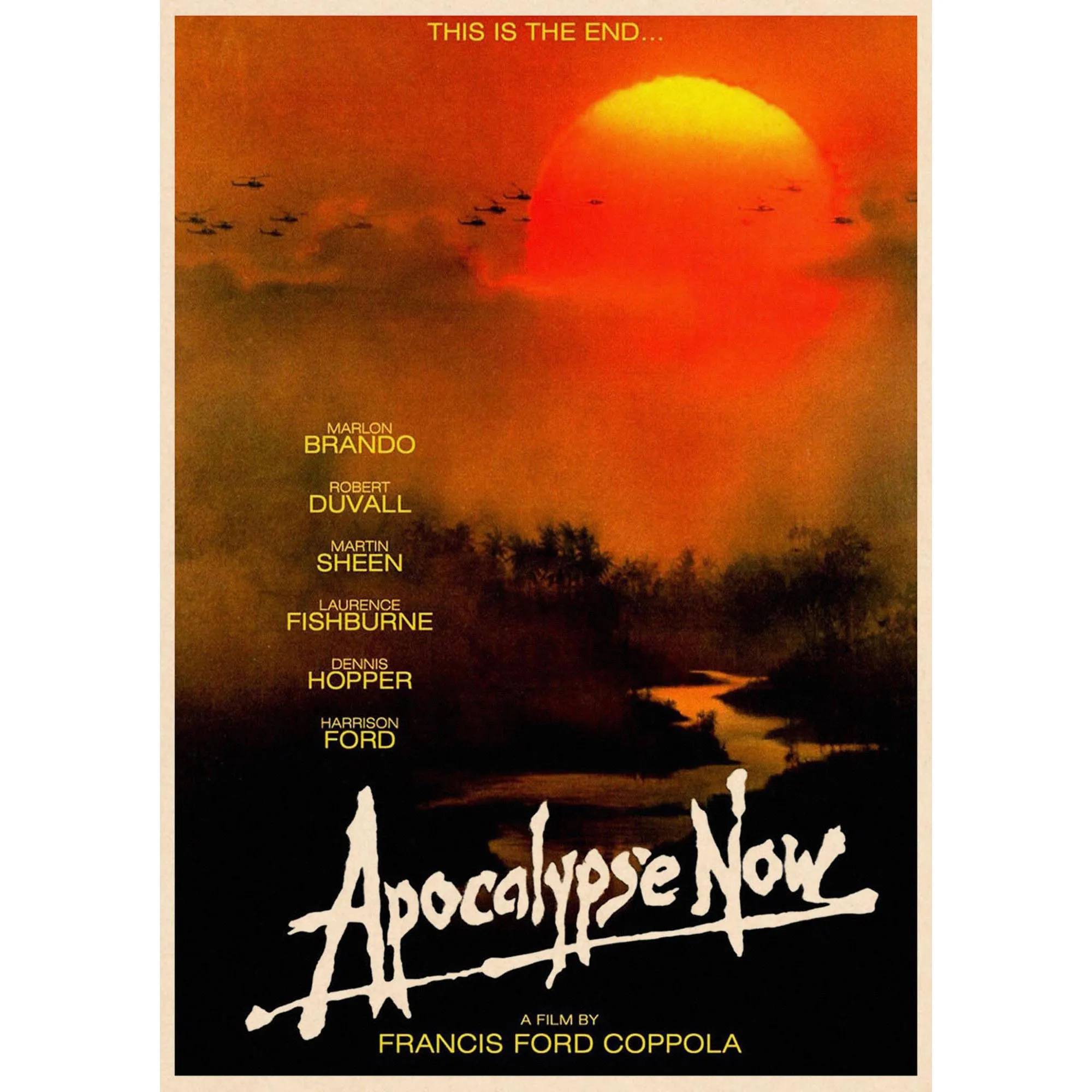 Фильм «Apocalypse Now», украшение для домашнего интерьера, крафт-фильм, плакат, рисунок, наклейки на стену 42*30 см - Цвет: Фиолетовый