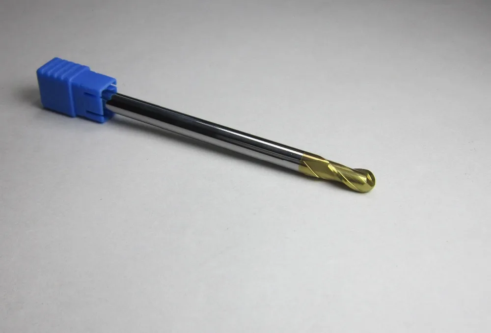 HRC45 2Flutes R3 Solid Carbide Ball Nose End Mills L 100MM