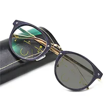 Фотохромные очки для чтения из смолы, дерева, зерна, для женщин, для пресбиопии, диоптрий, Faux, прогрессивные многофокусные очки для чтения