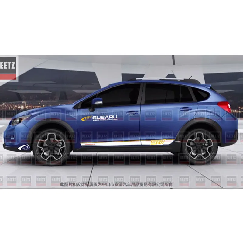 TAIYAO автомобильный стильный спортивный автомобильный стикер для- Subaru XV Mark Levinson автомобильные аксессуары и наклейки авто стикер - Название цвета: Blue car